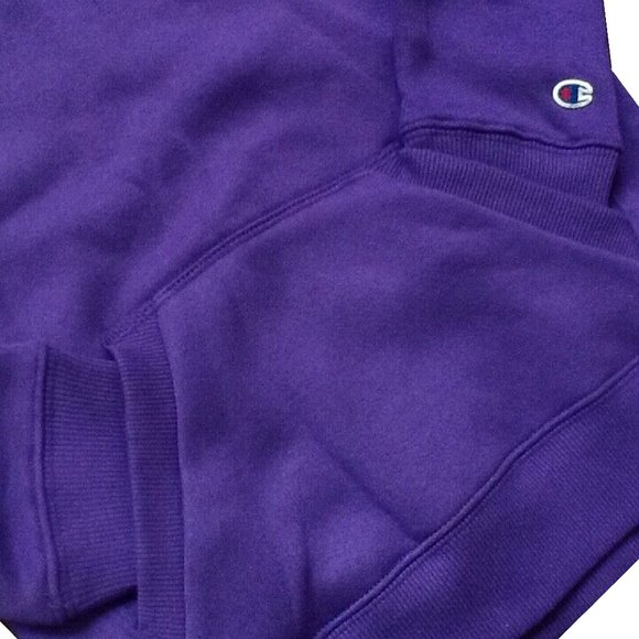 warm NEW Sz SMALL Champion Girls 7-16 Raglan Graphic Hoodie Sweatshirt in PURPLE - Picture 4 of 5